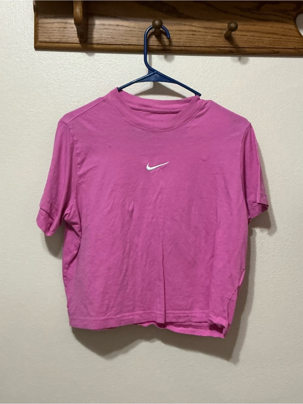 Nike Magenta Crewneck Tee with White Logo